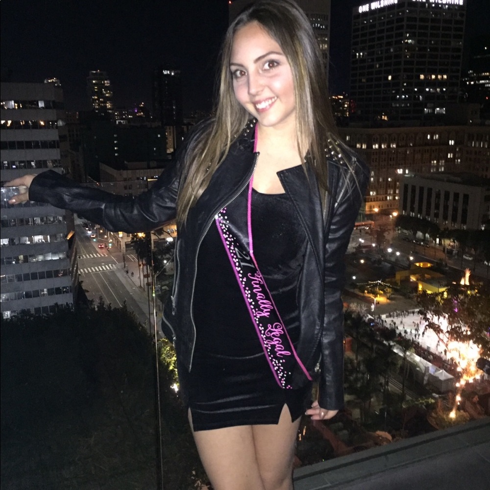 Black velvet dress